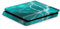 Skins4u Skin Designfolie Aufkleber kompatibel mit Playstation 4 Slim PS4 Apocalypse Türkis