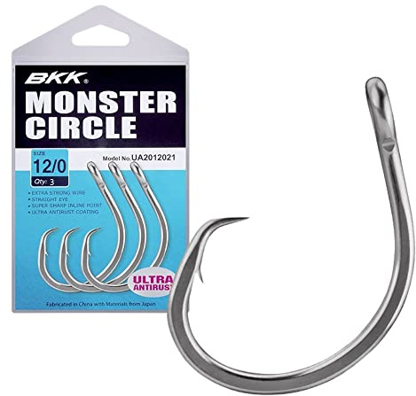 BKK Hooks A-BR-5516 Monster Circle Size 12/0# 3-Pack