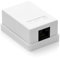 deleyCON 1x Prise Réseau CAT 6 1x Prise RJ45 Montage Mural Ethernet 1 Gbit LAN Câble de Brassage Câble D'installation RAL 9003 Blanc
