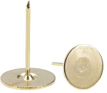 sourcing map 100Stk.Polsternagel 19mmx30mm Flachkopf Möbel Nagel Gold