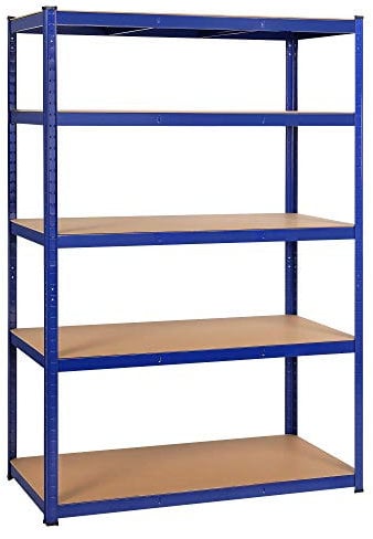 Yaheetech Scaffale/Scaffalattura da Garage a 5 Ripiani 180 x 120 x 60 cm in Metallo Portata 875 kg da Mensola Cucina Magazzino