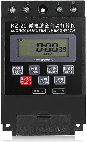 Campanello Automatico, 220V Microcomputer Campanello Elettrico Timer Interruttore ON/OFF Relè Orario Programmabile per Aziende Scolastiche