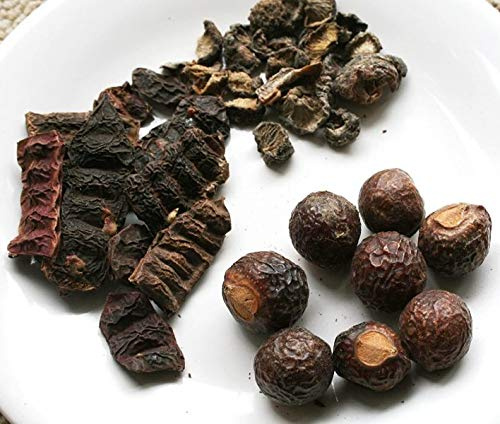 Spacetouch Naturlig heltorkad Amla indisk krusbär + Reetha tvålnöt tvättnöt + Shikakai Shikakai (3 paket – 150 gram vardera)