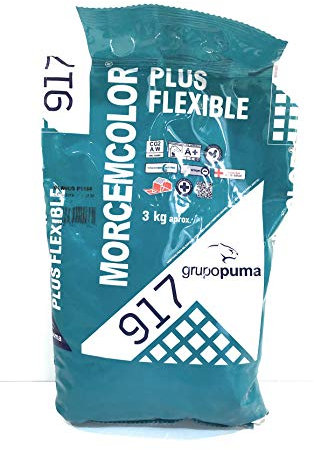 MORTERO PARA REJUNTADO COLORES PLUS FLEXIBLE 3KG ANTIMOHO ANTIHONGOS ESPECIAL PISCINAS (GRIS MACAEL)