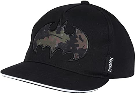 Popgear Jungen Dc Comics Batman Camo Bat Boys Official Merchandise Baseball Cap, Schwarz, Einheitsgröße EU