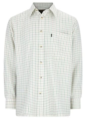 Walker and Hawkes - Chemise pour Homme - Coton/Carreaux/Manches Longues/Campagne - Entretien Facile - Vert - L (42'')