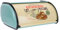 DOITOOL Vintage Kitchen Bread Bin, Metal Bread Box with Roll Top Lid, Bread Storage Container for Home Kitchen Party Hotel Restaurant ( Blue )