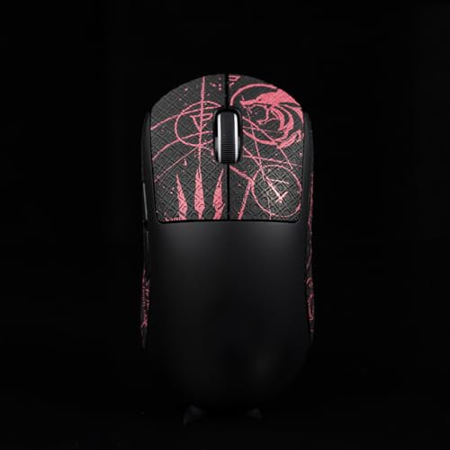 Hokeyio Nastro antiscivolo per mouse per Logitech G Pro X Superlight 2, 0,4 mm, colore: rosso rosa