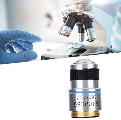Mikroskopobjektiv, Aluminiumlegierung DM-WJ003 40X 185 Biologisches Mikroskop Achromatische Objektive Objektiv 160/0,17 Eliminiert unerwünschte Reflexionen