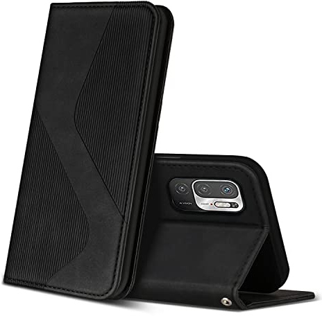 ZONNAVI Coque pour Xiaomi Redmi Note 10 5G / Redmi Note 10T, Premium Étui Housse en Cuir de Protection, Clapet Folio Portefeuille pour Xiaomi Redmi Note 10 5G / Poco M3 Pro/Redmi Note 10T (Noir)