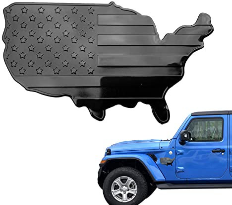 Yajimsa Adesivi da viaggio, effetto 3D, decalcomanie per auto, adesivi con logo country, con nastro biadesivo, rivestimento nero opaco, per viaggi su strada, , e