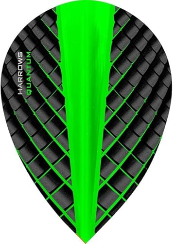 THOR-SPORTS Harrows Quantum Flights Slim/Pear/Kite/Standard in diversi colori (Pear 1 Set, Verde)