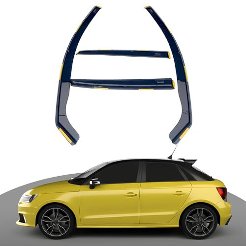 Haibak Wind Deflectors Set | Compatible With Audi A1 S1 MK1 2012-2018 | 5-Door Car 4pc Tinted Side Window Deflectors | In-Channel Fitment | Rain Guard & UV Protection