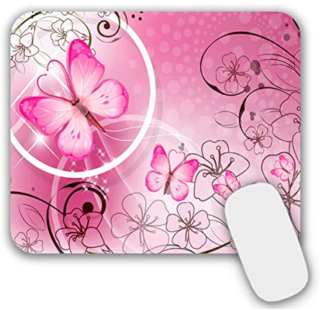 AOKSUNOVA Mauspad Rosa Klein Office Maus pad rutschfeste Mousepad mit Motiv Bunt