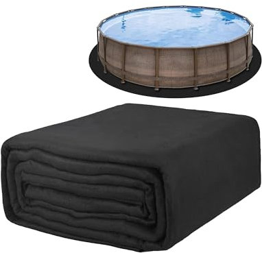 TIEBOLA Rivestimento rotondo ecologico per piscina, 3,5 m, previene le forature e prolunga la durata della tua piscina fuori terra o vasca idromassaggio, tappetino ecologico per piscina fuori terra