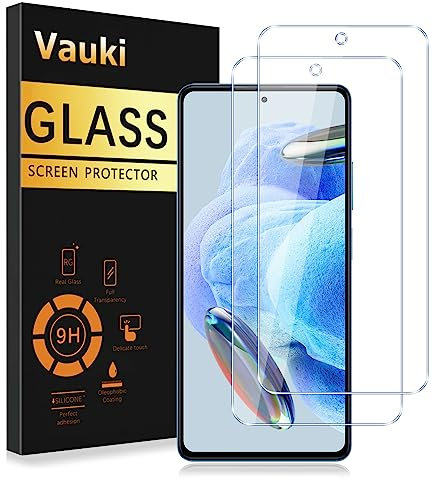Vauki 2 Piezas Protector de Pantalla para Xiaomi Redmi Note 12 5G/Xiaomi Poco X5 Cristal Templado Full HD Ultra Resistent 9H Dureza Antihuellas Sin Burbujas Antiarañazos Transparent Vidrio,6.67