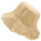 Quanhaigou Unisex-Sonnenhut, modischer Strandhut für Männer und Frauen, Sommer, Outdoor, Jungen, Mädchen, Boonie-Kappe, atmungsaktiv, verstaubar, Ausgefranstes Khaki, Einheitsgröße