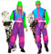 W WIDMANN MILANO Party Fashion - Kostüm Snowboarder, Overall, Retro Schneeanzug, 80er Jahre Outfit