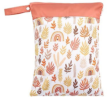 Daysskk 1 stück Windeltasche Wetbag Kindergarten Mädchen Nassbeutel Wasserdicht mit Reißverschluss Wäschebeutel für Kita Schwimmen Reisen 30 * 40 cm