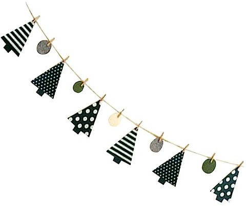 COHEALI Frohe Weihnachten-Banner Weihnachtsbanner Flaggen Hängende Wimpelkette Weihnachtsdekoration Girlande-Banner Piniengirlanden-Banner Weihnachtsfahnengirlande Dekoratives Banner