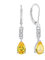 FJ Tropfen Hängend Ohrringe 925 Sterling Silber Citrin Ohrringe November Geburtsstein Schmuck Geschenke für Damen Frauen Mutter Freundin Mama