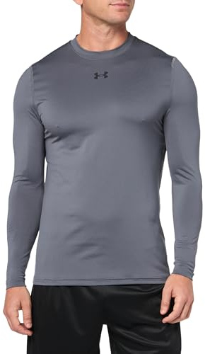 Under Armour Men's Hockey Fitted Grippy Long Sleeve, (025) Castlerock / / Black, Large