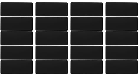 YOKIVE 20Pcs Blank Name Plates, Anodized Aluminium Laser Engraved, Great for Door and Photo Frames (Black, 2 x 1 Inch)