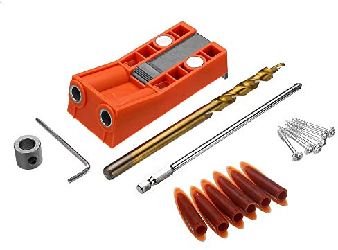 Gabarit de perçage réglable en plastique ABS de 9,5 mm avec aimant pour le travail du bois avec foret à bois