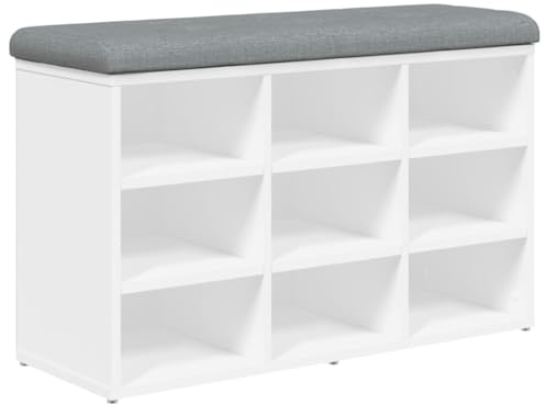 vidaXL Schuhbank Weiß 82 x 32 x 50 cm Holzwerkstoff