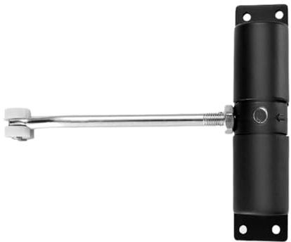 MUHM Türschließer, Puffer, automatischer Türschließer, Glastür, Holztür, universeller Türschließer, einfacher Türschließer, unsichtbarer Türschließer (Color : Matte Black)