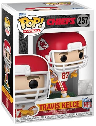Funko Pop! NFL: Chiefs - Travis Kelce - (Away) - Vinyl-Sammelfigur - Geschenkidee - Offizielle Handelswaren - Spielzeug Für Kinder und Erwachsene - Sports Fans - Modellfigur Für Sammler und Display