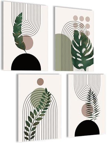 Boho Bilder Set Poster Boho Deko Set Bilder Wanddeko Abstrakte Bilder Poster Aesthetic Bilderset Yoga Wandbilder Wohnzimmer Blumen