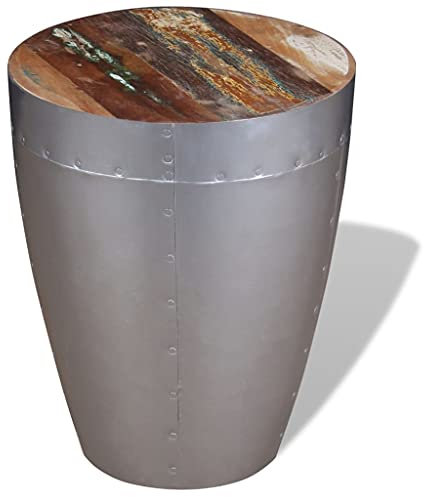 Homgoday Klapphocker Pilotenhocker aus massivem recyceltem Holz