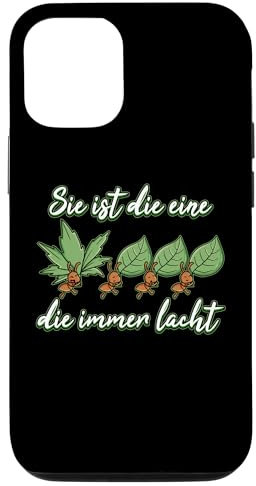 Hülle für iPhone 14 Sie Ist Die Eine Immer Die Lacht. Glückliche Ameise Kiffer