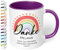 True Statements Dankeschön Abschieds-Geschenk für Erzieherin: Keramik-Tasse personalisiert „Danke WUNSCHNAME Dass du uns beim Wachsen geholfen hast!“ - Regenbogen, 330ml (Violett)