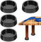 4 PCS Rubber Furniture Caster Cups, 2in Round Furniture Coasters, Non-Slip Furniture Feet Pads, Chair Leg Floor Protectors, Suitable for Table Sofa Chair Bed Piano (Black)