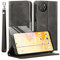 MQERYBV Kompatibel mit Blackview Shark 8 Hülle, Leder Flip Stoßfeste Handyhülle, Magnetische Schutzhülle Silikon TPU[Kartenfach][Standfunktion][1X Displayschutzfolie] Case -Schwarz