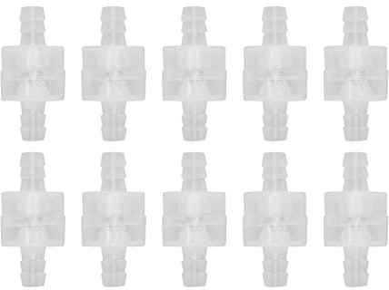10 Stück Einweg-Rückschlagventil, Feder-Rückschlagventil, Rückschlagventil, Kunststoff-Schlauchtülle, Rückschlag-Schlauch-Rückschlagventil mit Feder (8mm
