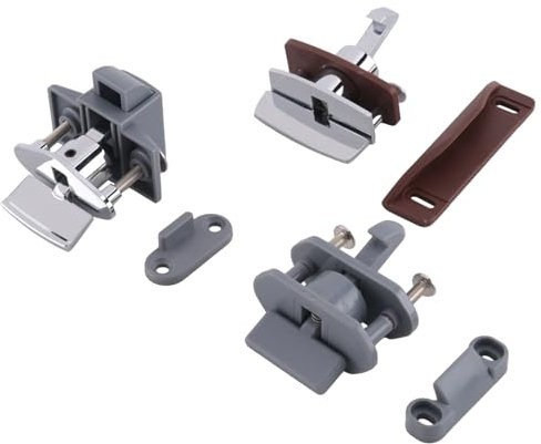Kznifmk 3 Stück Auto-Druckschloss, Wohnmobil, Wohnwagen, Boot, Wohnmobil, Schrank, Schubladenverriegelung, Knopfschlösser, Schlüssellose Türschloss-Hardware