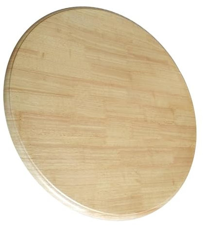 Plateau de service rond rotatif de 81,3 cm pour table de salle à manger, plateau tournant à 360°, plateau de service en bois, plateau de service pour la maison, 101,6 cm de diamètre, bûche de 80 cm