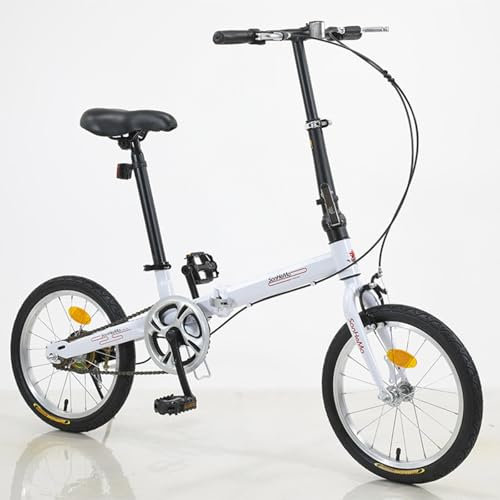 Klapprad 16 Zoll Carbonstahlbremse Tragbares Fahrrad für Erwachsene und Studenten A