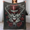 Gothic Totenkopf Decke Kuscheldecken Couchdecke, Übergroße Warme Super Weiche Decke, Schlafdecke Tagesdecke Flauschige Decke （100×130cm）