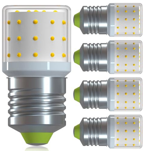 XIMNCHNI E27 LED Lampe Warmweiß, 6W 806LM Edison LED Glühbirne E27 Ersatz 60W Halogenlampe Energiesparlampe Kleine Klar Hell AC100-265V Nicht Dimmbar Leuchtmittel für Schlafzimmer Wohnzimmer,5er-Pack