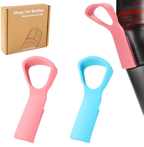 2 st Griff Kompatibel mit Air Up Trinkflasche, Flaschengriffaufsatz aus Silikon Zubehör für Wasserflaschengriff Flaschengriffgurt zum Tragen für Sportveranstaltungen Schule Hause (Rosa, Himmelblau)