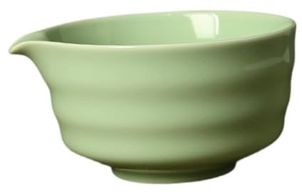 Sharplace Ceramic Matcha Teas Bowl Handcrafted Ceramic Bowl Ceremony Japanese Tea Cup Matcha Mixing for Beginner Family Friends, Green
