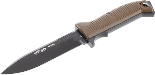 Walther Taschenmesser P38 Knife, feststehendes Messer | 440C Stahl, ideal für Allround- und Outdoor Aktivitäten