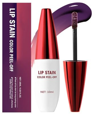 Eazerom 03 Lip Tint Peel Off,Brillo de Labios Resistente al Agua, Lápiz Labial Peel Off, Perfilador De Labios Peel Off Larga Duración, Brillo De Labios Matte Nude Magic Tattoo,#3 Hot Pink