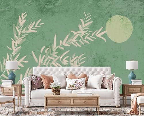 Papier Peint Intissé Bambou Chinois Poster Tableaux Muraux Tapisserie Photo Trompe L'Oeil Salon Chambre Art Mural 400Cm(L) X280Cm(H)