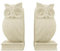 Serre-Livres Hibou décorative en résine Design Unique Facile à Nettoyer Ensemble de Serre-Livres élégant pour Bureau à Domicile ou bibliothèque pour Les Amateurs de hiboux et Les Collection (Beige 1)