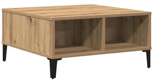 vidaXL Couchtisch Artisan-Eiche 60 x 60 x 30 cm Holzwerkstoff, Stylischer quadratischer Couchtisch, Moderne Ablage, funktionales Holz, Elegantes Möbel für das Wohnzimmer